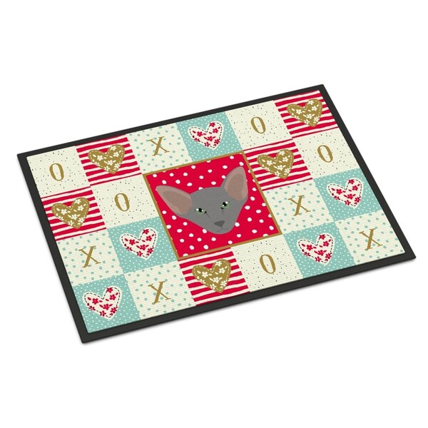 Carolines Treasures 18 x 27 in. Oriental Shorthair Cat Love Indoor or Outdoor Mat CK5143MAT - main